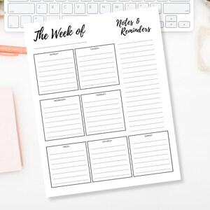 Weekly Planner Printable to Do List - Print at Home Diary Calendar Page ...