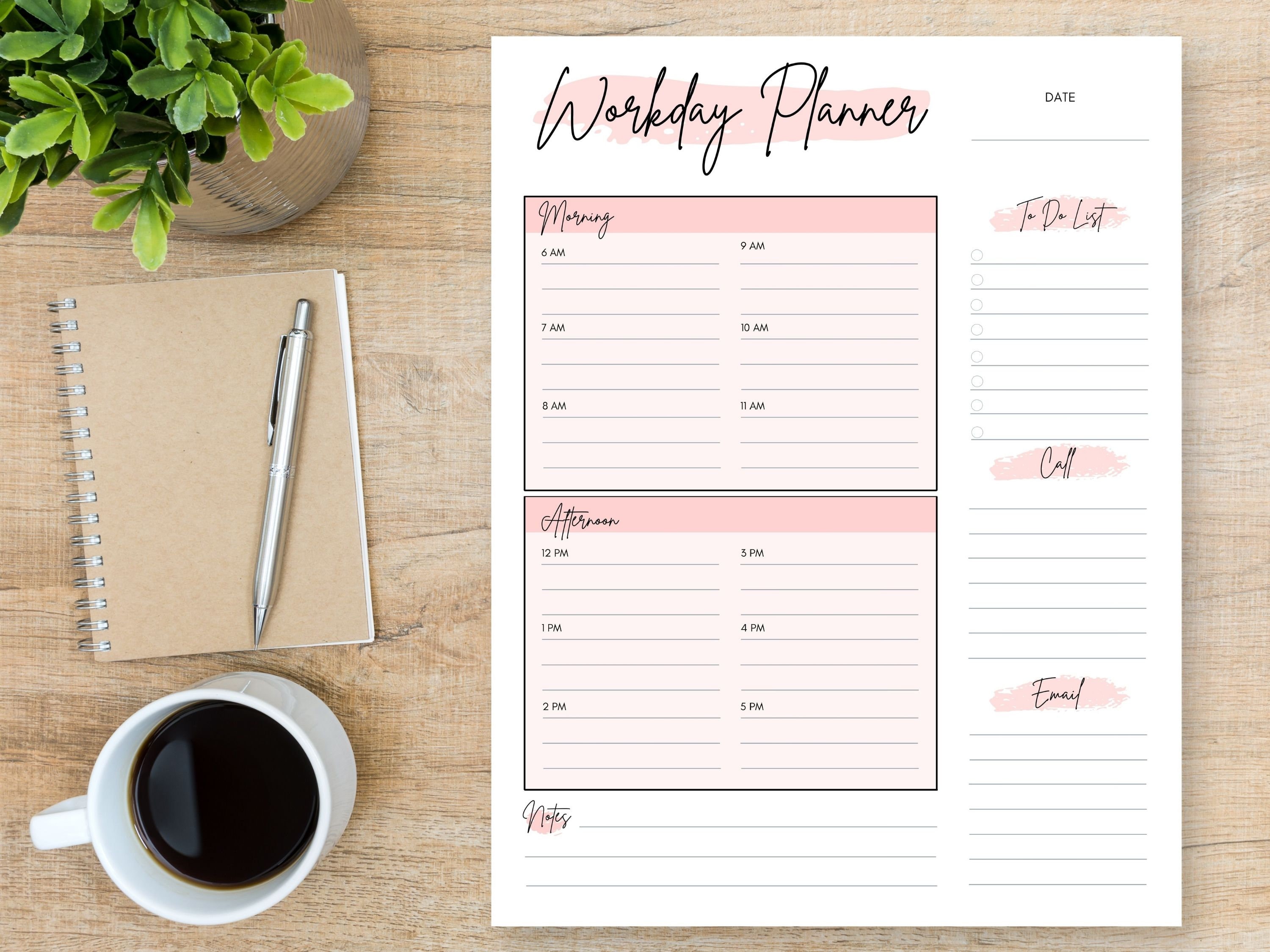 Work Day Organizer, Office Organizer, Workday Planner, Work Planner ...