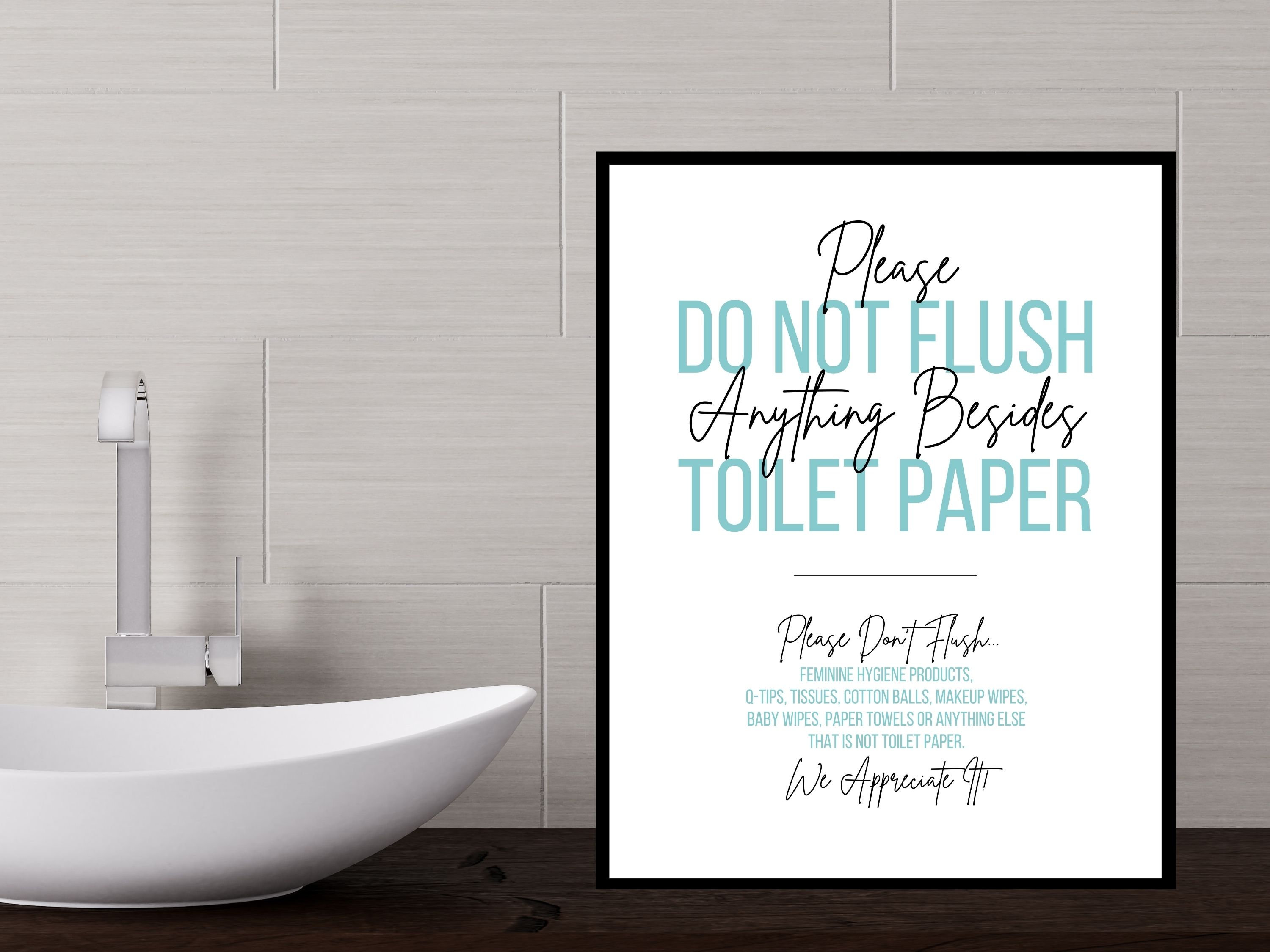 Airbnb Do Not Flush Printable, Flush Only Toilet Paper, Airbnb