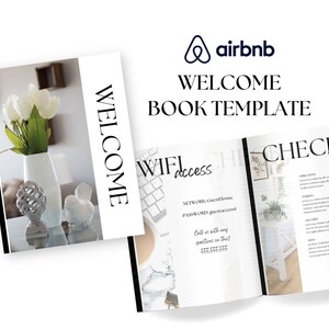 Airbnb Welcome Book Template | House Host Manual Guidebook Template | Real Estate Canva Template | Vacation Rental Template
