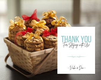 Airbnb Gift Basket Card Sign: Host Thank You Template (Digital Download)