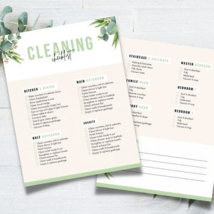 Editable Cleaning List, Vacation Rental Cleaning Template, Airbnb Cleaning Checklist, Airbnb Printable, Housekeeping Routine, Cleaning List