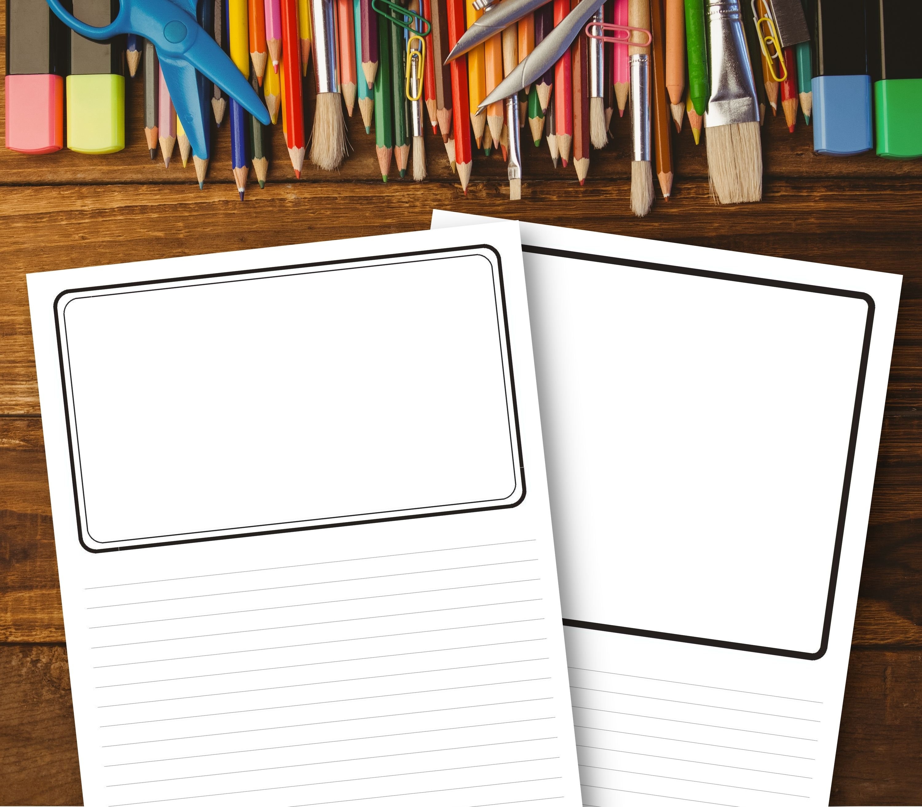 Printable Story Pages, Printable Comic Pages, Book Pages, Printable, Journal Page, Notepad Paper ...