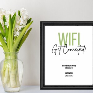Szablon znaku WIFI Airbnb, przewodnik powitalny Airbnb, znak Airbnb, wymeldowanie Airbnb, zasady domu, szablon powitalny Airbnb, szablon powitalny