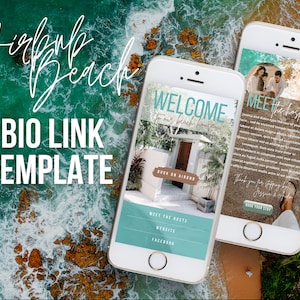 Airbnb Instagram Bio Link | Airbnb Instagram Post Template | Editable VRBO Social Media Template | Short Term Rental Instagram Template