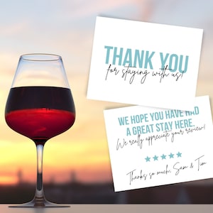 Airbnb Thank You Card, Airbnb Review Card, Airbnb Gift Card, Airbnb Host, Airbnb Arbitrage, Airbnb, Airbnb Guest Card