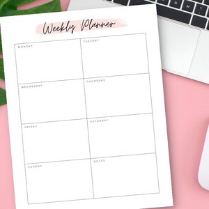 Weekly Planner Printable to Do List Print at Home Diary Calendar Page ...