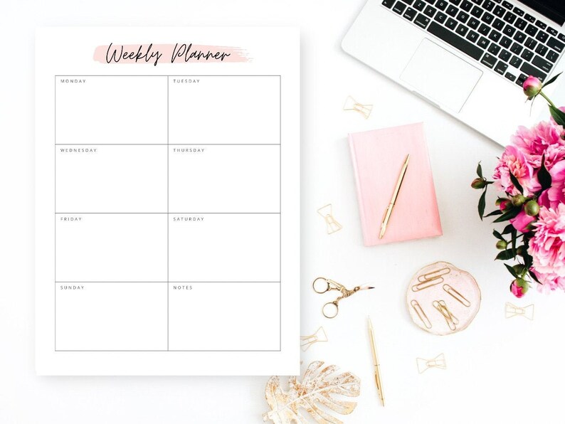 Weekly Planner Printable to Do List Print at Home Diary Calendar Page ...