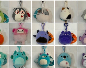 CUSTOM Personalized Squishmallow by Kellytoy clip keychain New - with ANY NAME