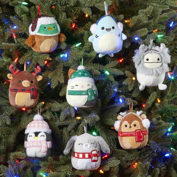 CUSTOM Personalized MINI 4 inch Limited Edition Seasonal Squad 2022 Squishmallow Christmas ornaments New without Tags - with Any Name