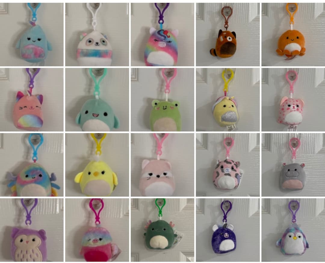 CUSTOM Personalized 2 Squishville Squishmallow by Kellytoy Clip