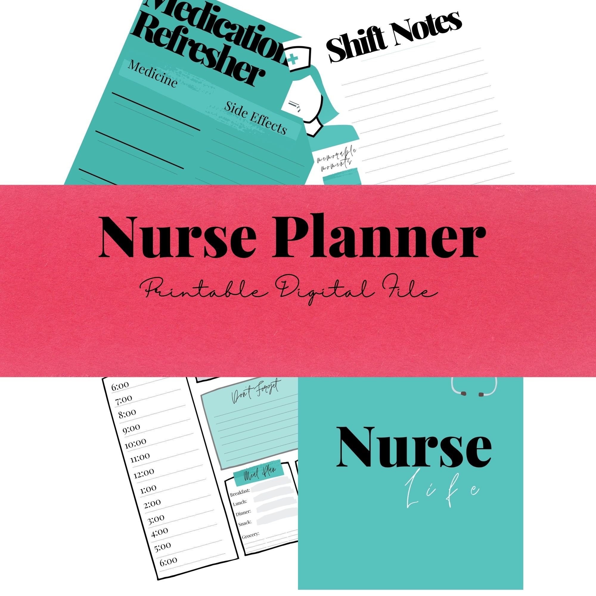 Digital Nurse Planner New Grad Nurse Planner Digital New Etsy