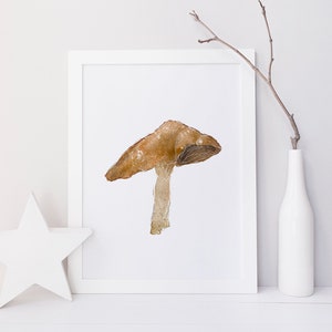 Mushroom print / Mushroom watercolor / reproduction / minimalist style / customizable