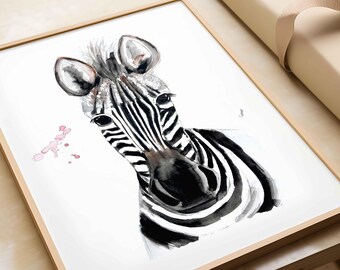 Zebra Digital Print | Savanna poster | africa savanna | south africa print | savanna themed nursery | Instant Download