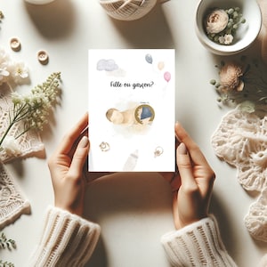 Carte à gratter révélation du sexe de bébé | Annonce fille ou garçon? | Dévoilement de genre pour baby shower | Annonce du sexe du bébé