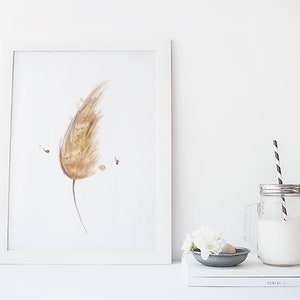 Cartel de la pampa moderna | Ilustración elegante en acuarela para habitación de bebé y niño, estilo botánico y minimalista. imagen 1