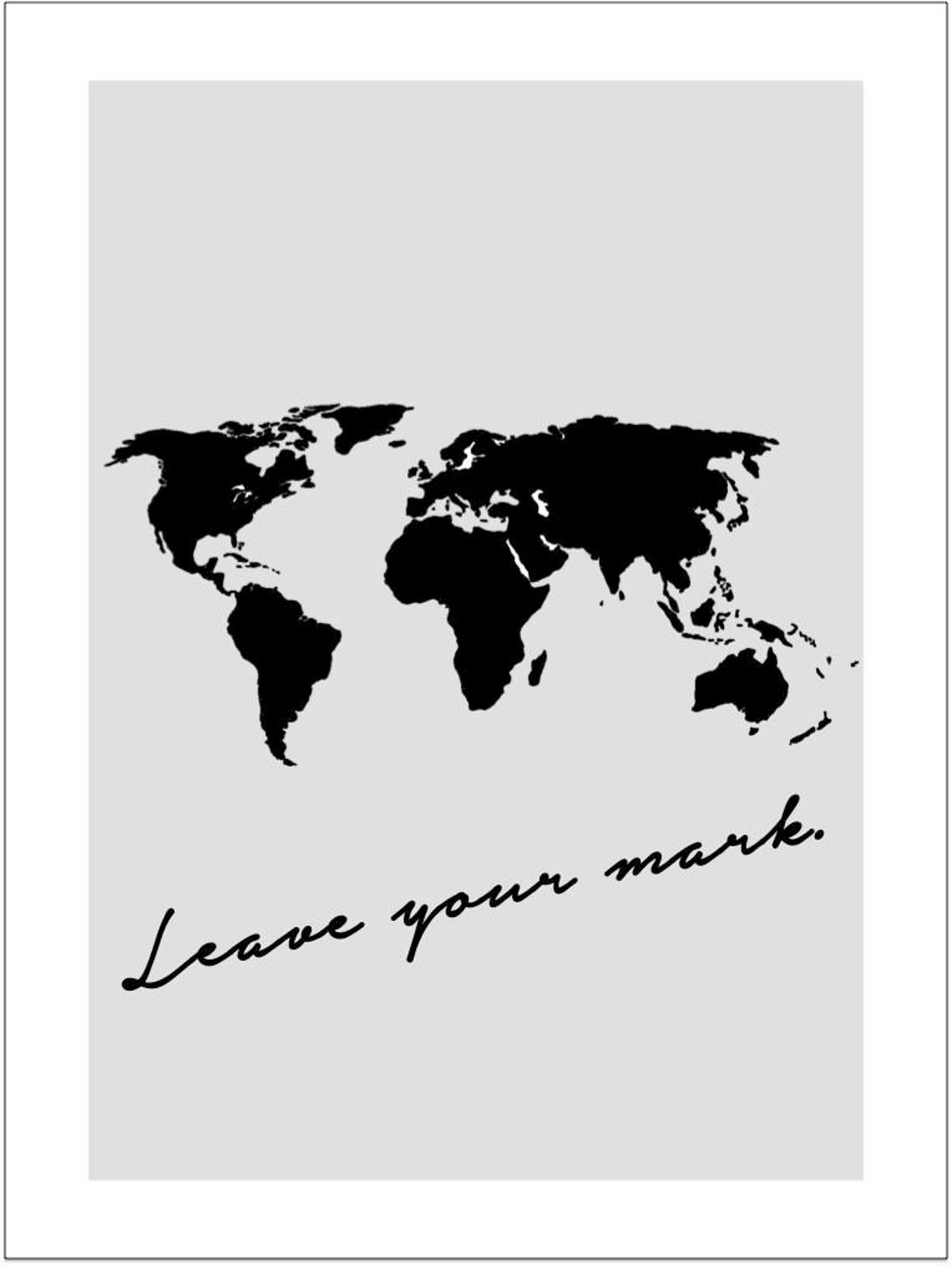 printable world map travel leave your mark etsy
