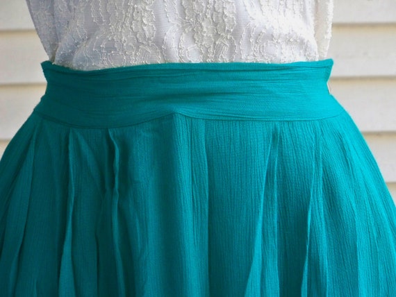 1980s Jade Green Loose Pajama-Style High-Waisted … - image 2