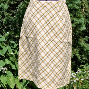 Vintage 1970s A-Line Plaid Skirt Retro