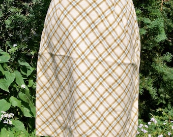 Vintage 1970s A-Line Plaid Skirt Retro