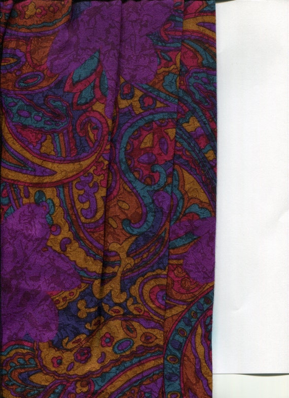 1990s Purple Paisley Print Skirt Summer 100% Rayo… - image 5