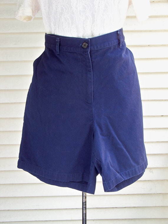 1980s Navy Ralph Lauren High-Waisted Shorts Vinta… - image 1