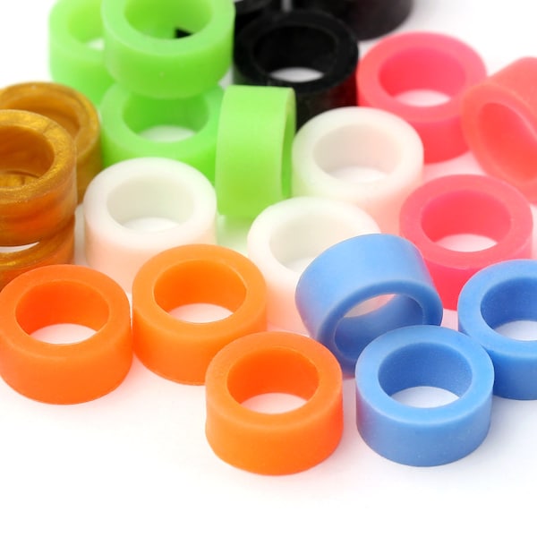 Wide 12mm Silicone Spacer Rings, Jump Rings, Rubber Oh Rings, Bracelet Stop, Spacer Ring, Regaliz, Licorice Bracelet Ring, 10pcs