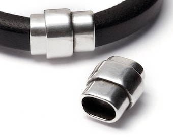 Licorice Leather Bracelet Finding, SALE Magnetic 1 Regaliz Antique Brass Bullet Clasp