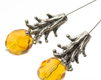Silver Petal Bead Caps, Floral Bead Caps, Large Bead Caps, Woodland, Nature Bead Caps, Antique Silver, 17x10mm, Made in the USA