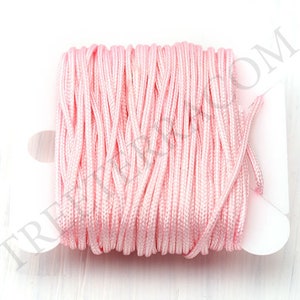 10yards 0.8mm Braided Beading Thread, Chinese Knotting Cord, Friendship Bracelet, Macrame String, Nylon Cord Pick A Color image 5