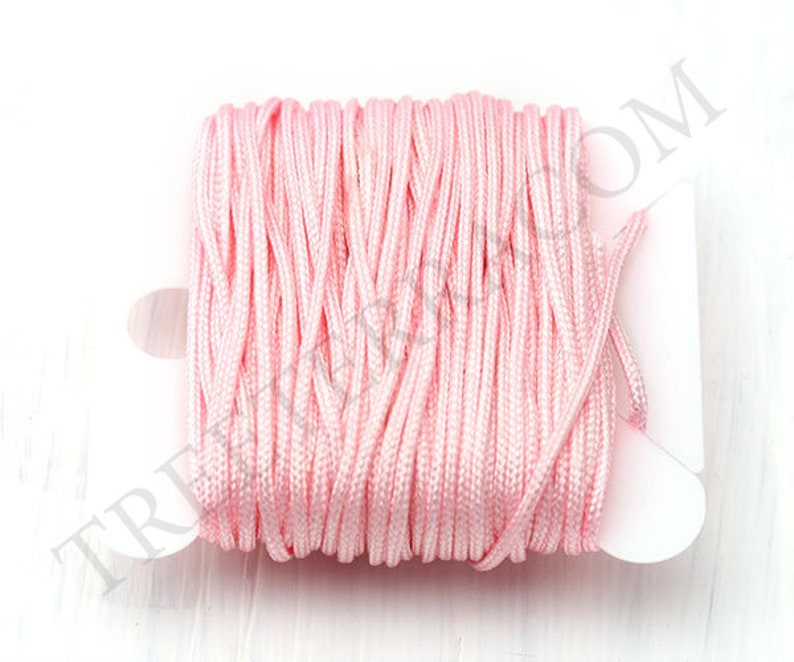10yards 0.8mm Braided Beading Thread, Chinese Knotting Cord, Friendship Bracelet, Macrame String, Nylon Cord Pick A Color image 5