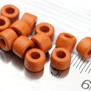 6mm Ceramic Mini Tube Beads, Tube Spacer Beads, Small Tube Beads, Tiny Orange Spacers, Mykonos Greek Ceramic – MK152