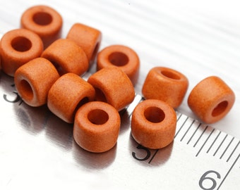 6mm Ceramic Mini Tube Beads, Tube Spacer Beads, Small Tube Beads, Tiny Orange Spacers, Mykonos Greek Ceramic – MK152