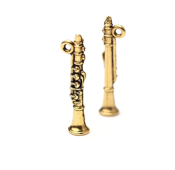 3-D Clarinet Charm Sterling Silver - Made in the USA 3-D Clarinet Charm Sterling Silver - Made in the USA