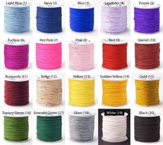 3-Yard Beadsmith Rattail 1mm 4-Color Beading Cord Lilac