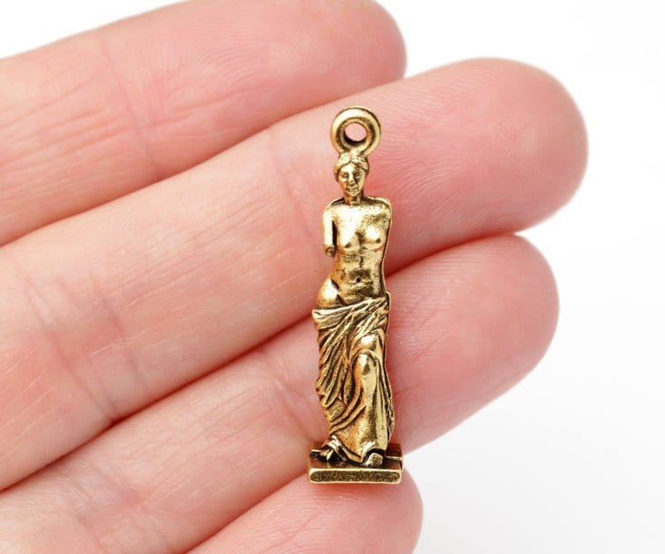 ゴールドのミロス島のアフロディーテチャーム、ミロのヴィーナス