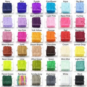 10yards 0.8mm Braided Beading Thread, Chinese Knotting Cord, Friendship Bracelet, Macrame String, Nylon Cord Pick A Color image 1