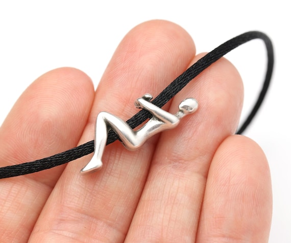 Silver Climbing Figure Slider Bead, Motivational Bead, Antique Silver Climber, Fits 3mm Round Cord, Fine Silver Plated Zamak, Made in Europe