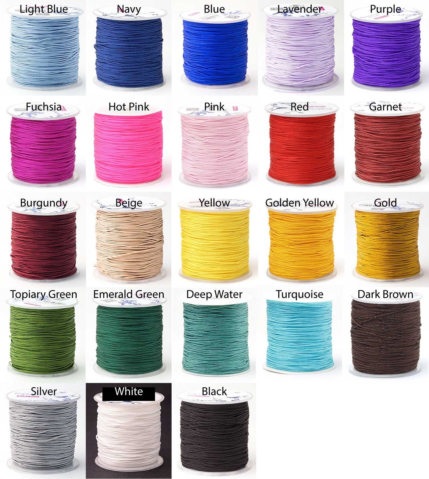 50m 54yrd Nylon Beading Thread Cord String Jewelry Braided Twisted Rope  Knot Craft Needle 1mm for Sale and Wholesale