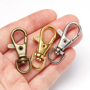 Lot Of 100/50/25 Metal Swivel Snap Hooks With Chain - 1.5" (39mm X 18mm), Artec Brand
