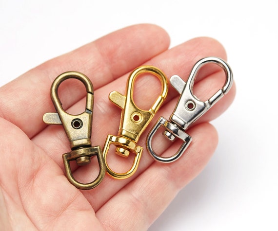 10 X Key Chain Supplies, Swivel Clasp, Key Clip, Big Lobster Clasp, Snap  Clip Hook, Key Ring, Split Rings Silver, Bronze, Copper, Steel 