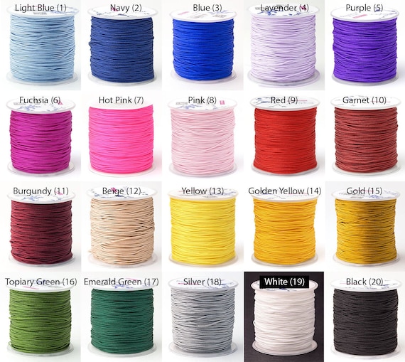 HIGH QUALITY 0.8 NYLON CORD FOR KUMIHIMO. SHAMBALLA AND MACRAME BRACELETS ETC