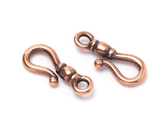 Chiusura a gancio classica in rame, TierraCast Toggle Clasp, Antique Copper Clasp, 20mm, TierraCast Findings, Made in USA