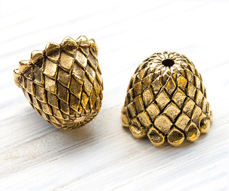 Large Bead Caps Antique Silver Textured Bead Caps Fits 10mm Etsy