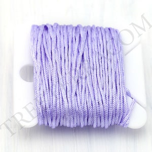 10yards 0.8mm Braided Beading Thread, Chinese Knotting Cord, Friendship Bracelet, Macrame String, Nylon Cord Pick A Color image 7