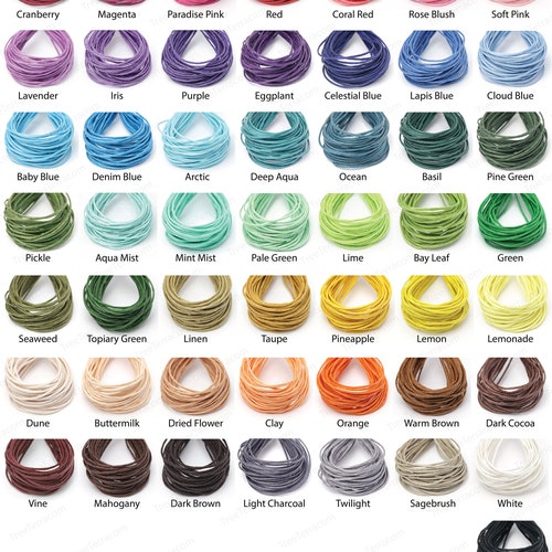 1.5MM Waxed Polished Cotton Braided Cord Macrame Beading Etsy