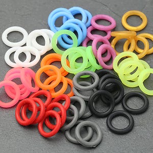 12mm Silicone Spacer Rings, Jump Rings, Rubber Oh Rings, Bracelet Stop, Spacer Ring, Regaliz, Licorice Bracelet Ring, 20pcs