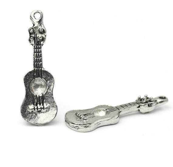 Guitar Charm Sterling Silver - Made in the USA Guitar Charm Sterling Silver - Made in the USA