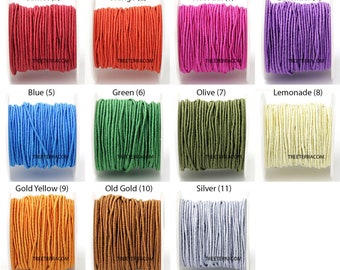 3Yards 1.7mm Wrapped Silk Cord, Satin Cord, Faux Silk Rope, Thread, Kumihimo Cord, Shiny Macrame Cord, Chinese Knotting Cord – Pick A Color