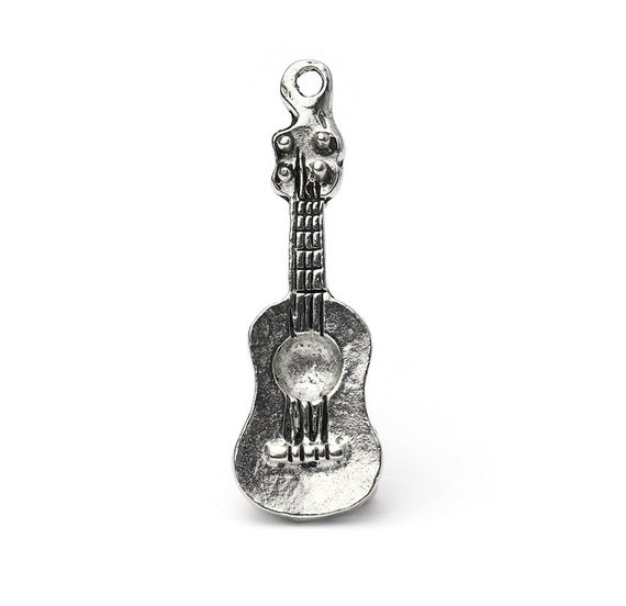 Guitar Charm Sterling Silver - Made in the USA Guitar Charm Sterling Silver - Made in the USA